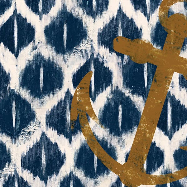 Anchors: Nautical Ikat I by Patricia Pinto