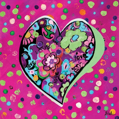 Neon Hearts of Love II by Patricia Pinto canvas print