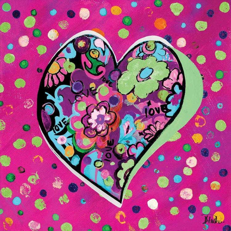Neon Hearts of Love II by Patricia Pinto wall art