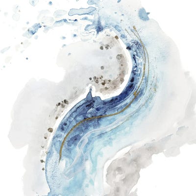 Scrambled Blue River by Patricia Pinto framed canvas print