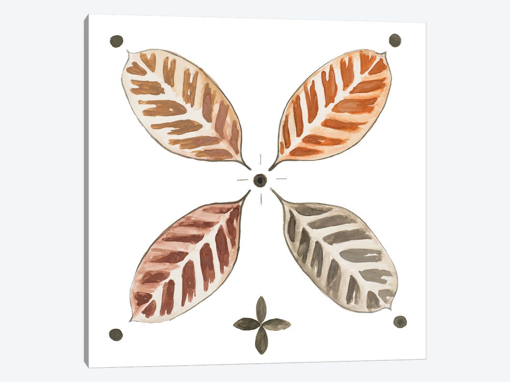 Sepia Leaves by Patricia Pinto 1-piece Canvas Art Print