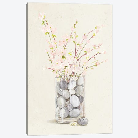 Spring Vase With Pebbles Canvas Print #PPI895} by Patricia Pinto Canvas Artwork