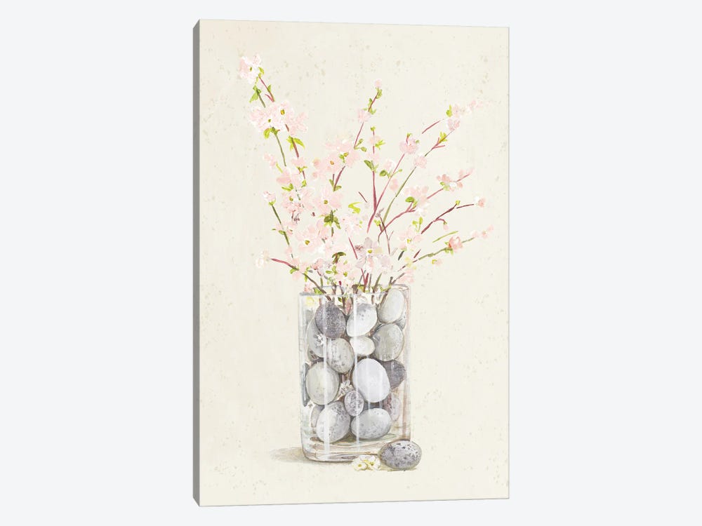 Spring Vase With Pebbles by Patricia Pinto 1-piece Canvas Wall Art