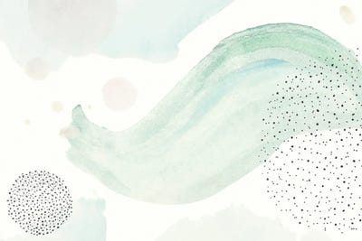 Turquoise Dotted Waves by Patricia Pinto canvas print