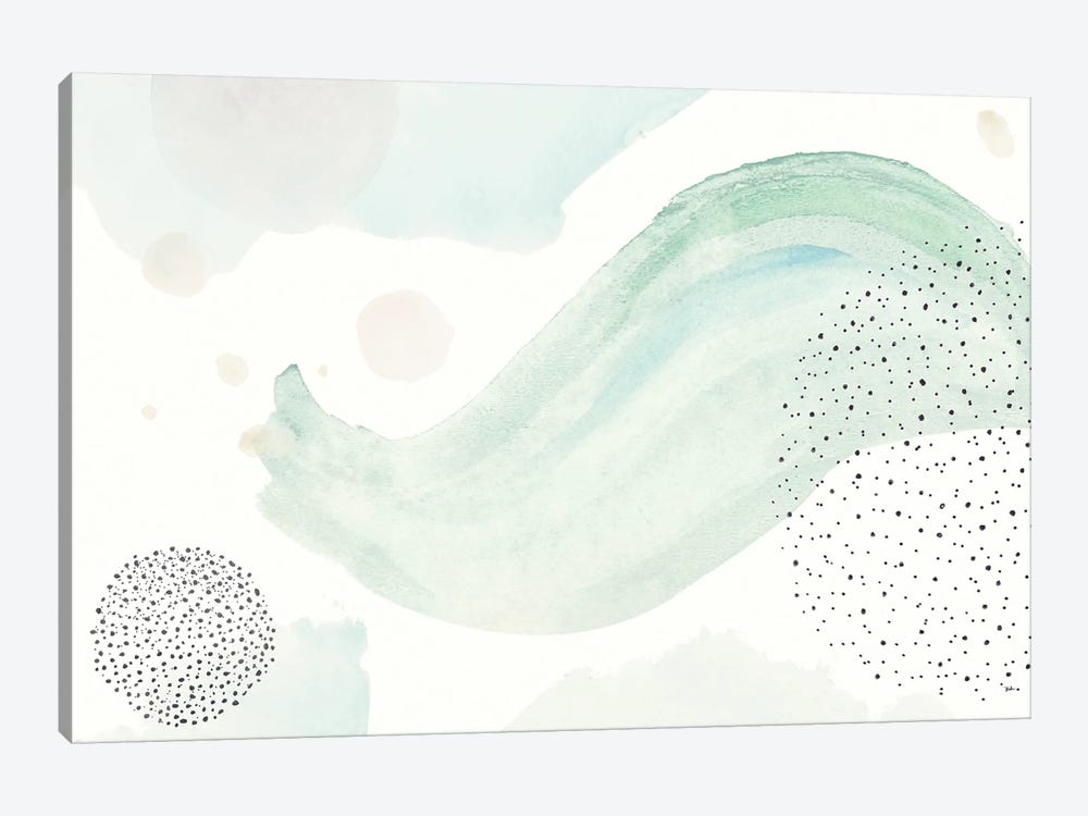 Turquoise Dotted Waves by Patricia Pinto 1-piece Canvas Wall Art
