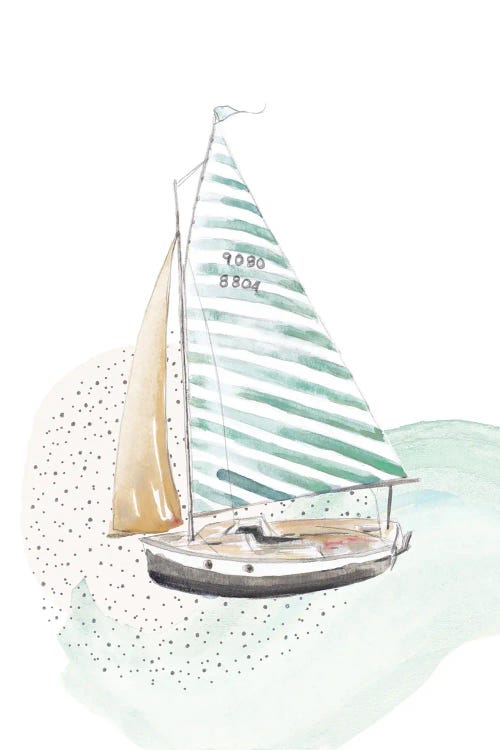 Turquoise Sail Boat