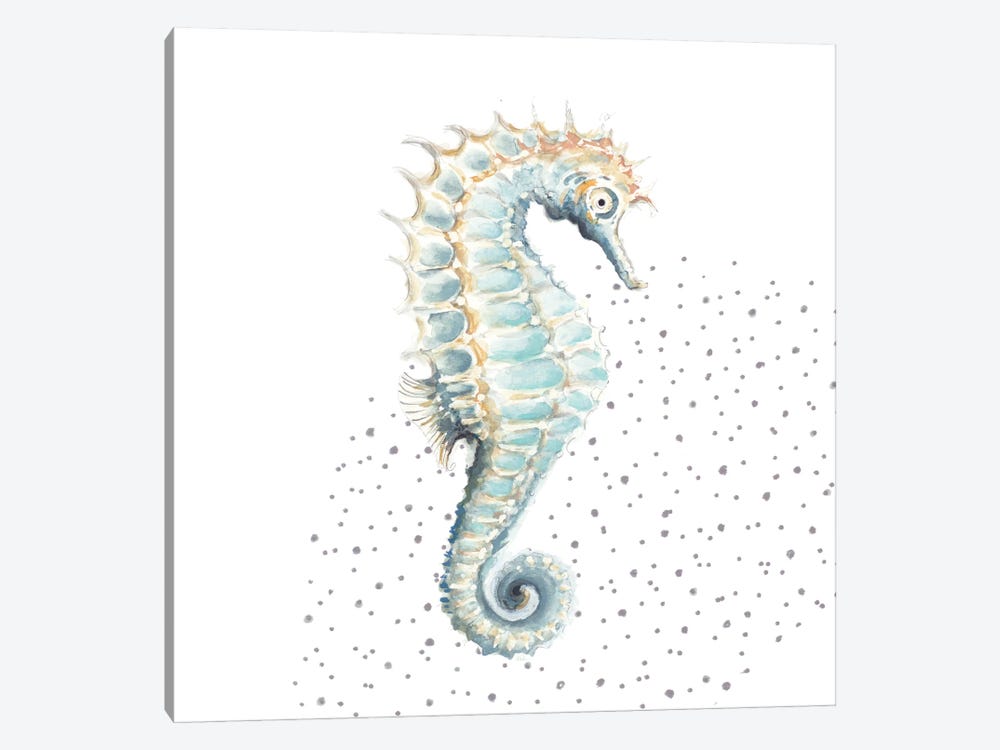 Turquoise Seahorse by Patricia Pinto 1-piece Art Print
