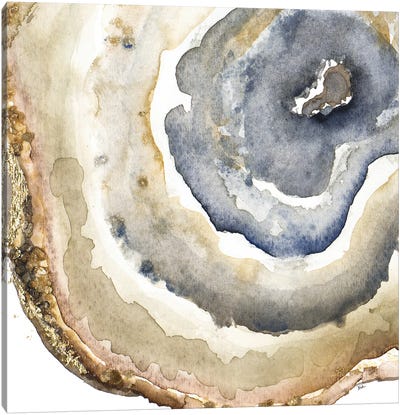 Up Close Agate Watercolor I Canvas Art Print - Agate, Geode & Mineral Art