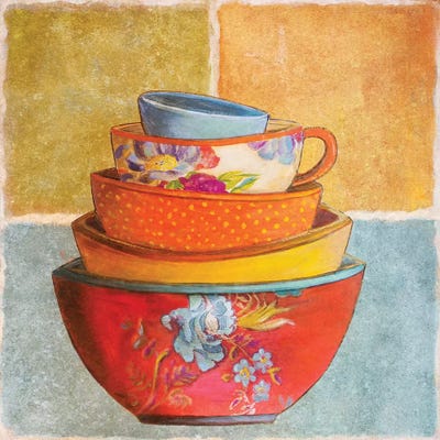 Collage Bowls I by Patricia Pinto canvas print