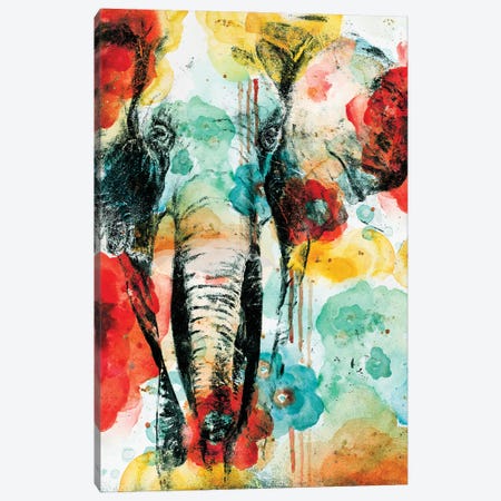 Vibrant Elephant Canvas Print #PPI920} by Patricia Pinto Canvas Print