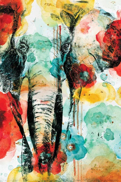 Patricia Pinto: Vibrant Elephant by Patricia Pinto