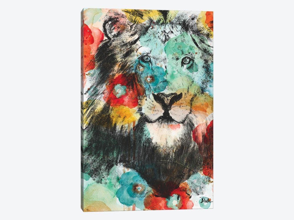 Vibrant Lion by Patricia Pinto 1-piece Canvas Wall Art