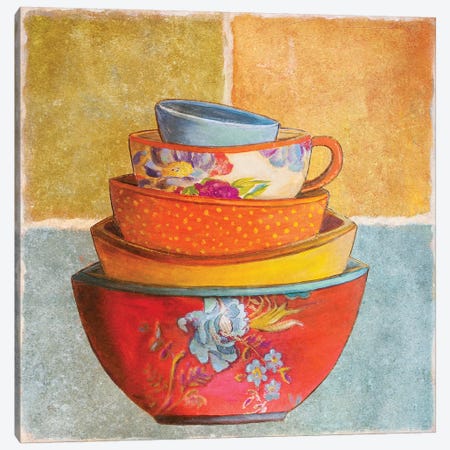 Collage Bowls I Canvas Print #PPI92} by Patricia Pinto Canvas Wall Art