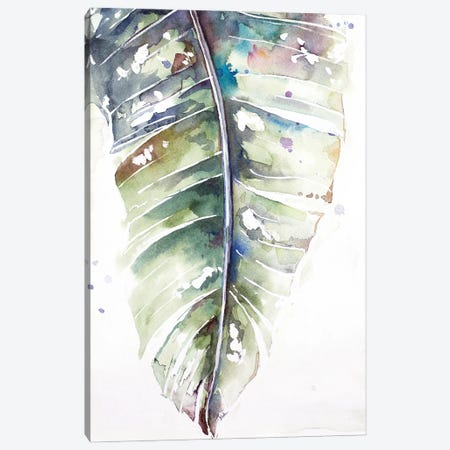 Watercolor Plantain Leaves with Purple I Canvas Print #PPI930} by Patricia Pinto Canvas Art