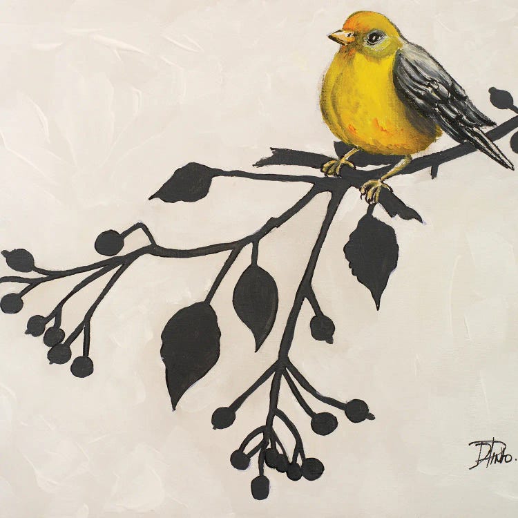 Yellow Bird On Branch II