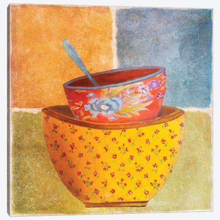 Collage Bowls II Canvas Print #PPI93} by Patricia Pinto Canvas Wall Art