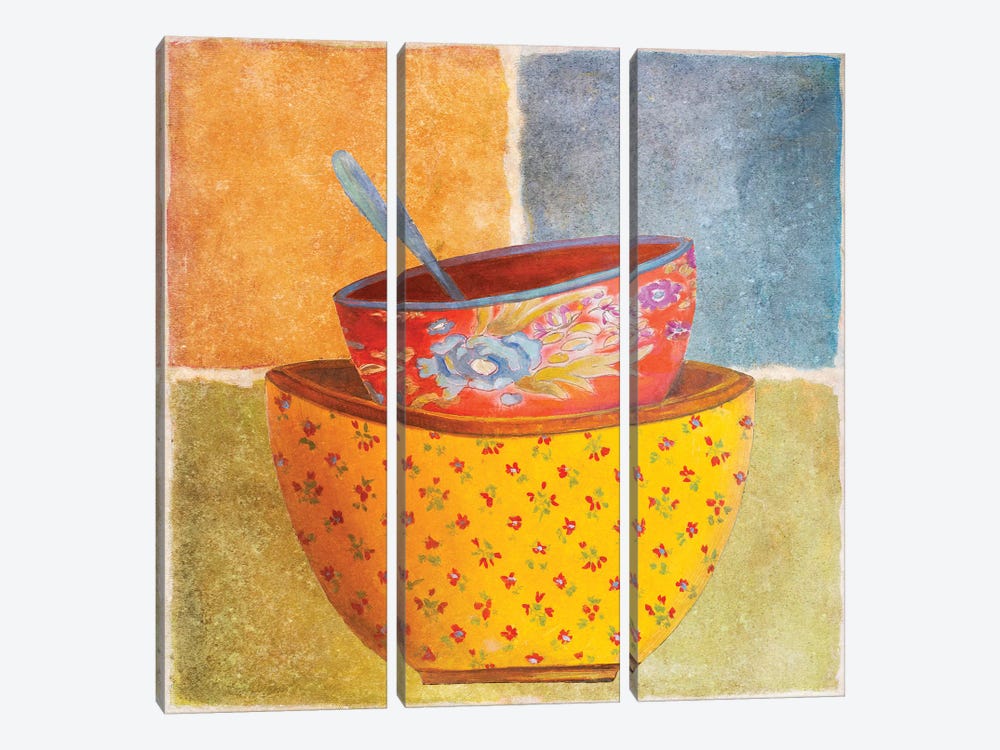 Collage Bowls II by Patricia Pinto 3-piece Canvas Art