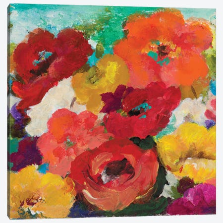 Cheerful Flowers Canvas Print #PPI950} by Patricia Pinto Canvas Art