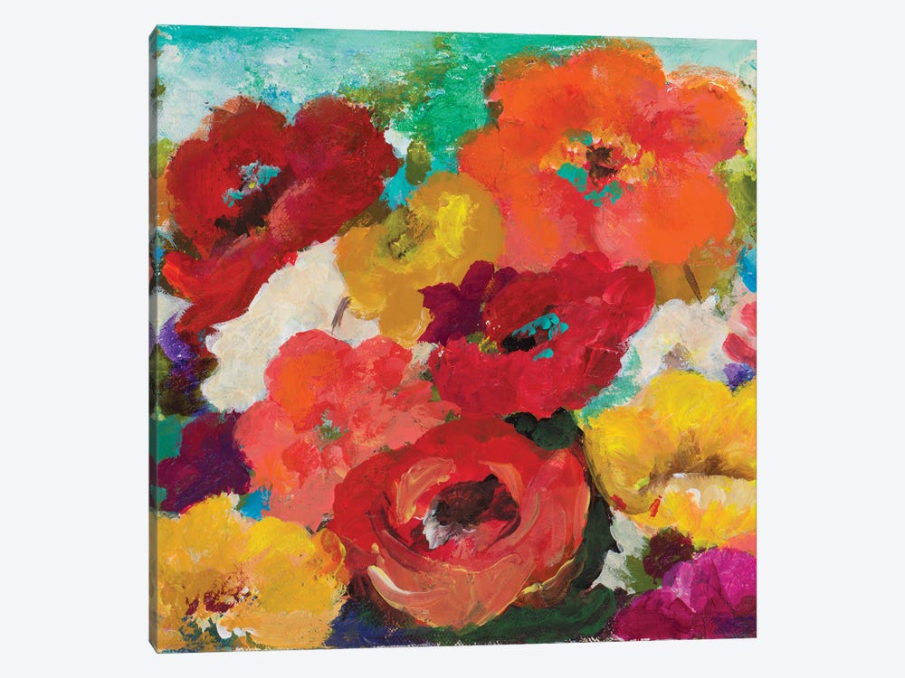 Cheerful Flowers by Patricia Pinto 1-piece Canvas Wall Art