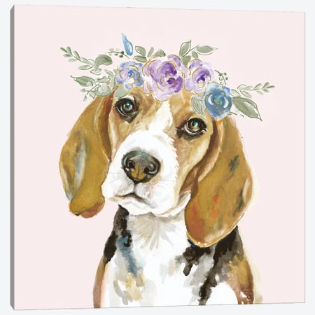 Flower Crown Pet I Canvas Print #PPI956} by Patricia Pinto Canvas Print