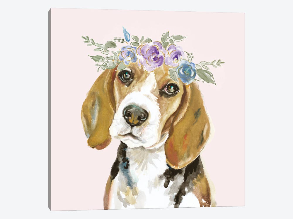 Flower Crown Pet I by Patricia Pinto 1-piece Canvas Art