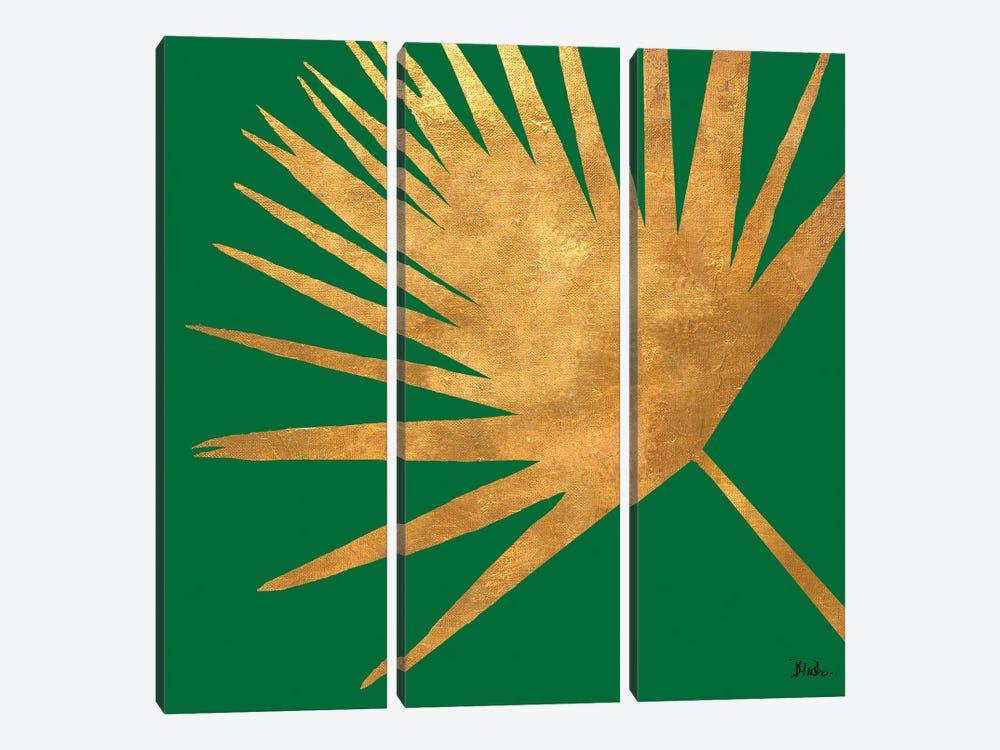 Gold Organic On Green by Patricia Pinto 3-piece Canvas Artwork