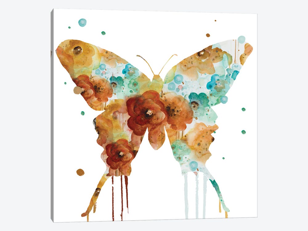 Mis Flores Butterfly I by Patricia Pinto 1-piece Canvas Wall Art