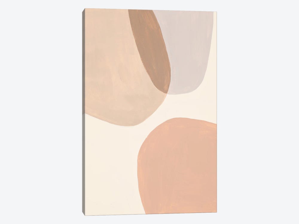 Neutral Overlapping Shapes by Patricia Pinto 1-piece Canvas Art Print