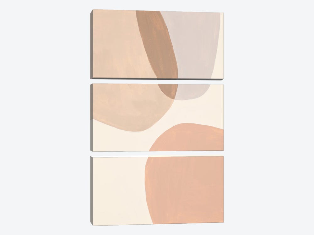 Neutral Overlapping Shapes by Patricia Pinto 3-piece Art Print