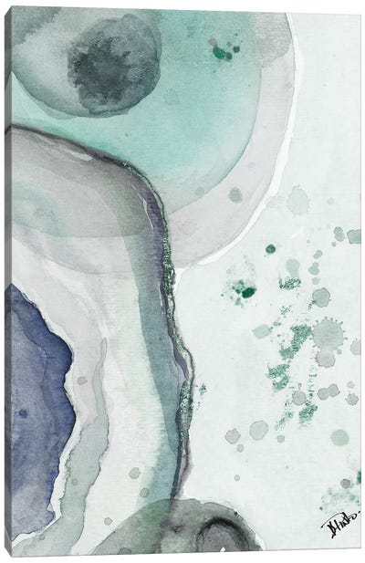 Cool Agate Fragment II Canvas Art Print - Agate, Geode & Mineral Art