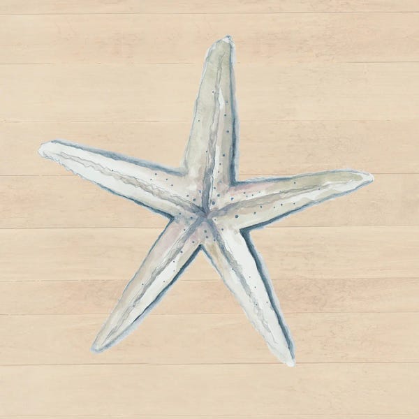 Starfish: Starfish On Wood Background by Patricia Pinto