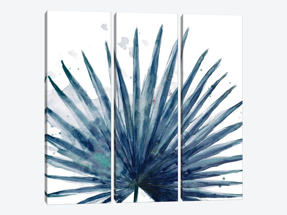 Teal Palm Frond II by Patricia Pinto 3-piece Canvas Art Print