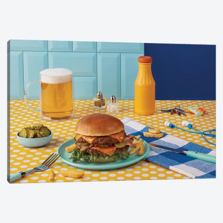 Table For One - Burger Canvas Print #PPM122} by Pepino de Mar Canvas Wall Art