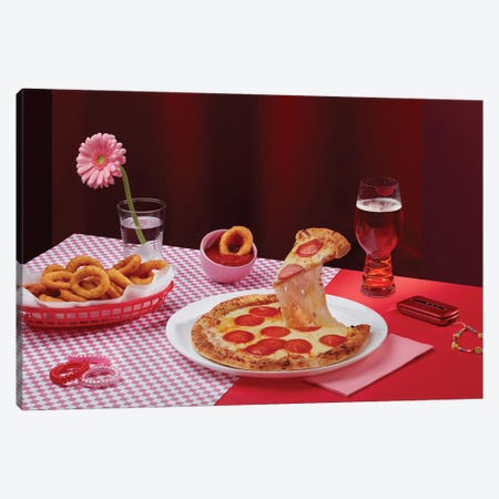 Table For One - Pizza Canvas Print #PPM125} by Pepino de Mar Canvas Print