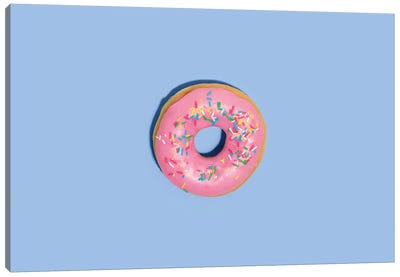 Chubby Pink Donut Canvas Art Print - Jordy Blue