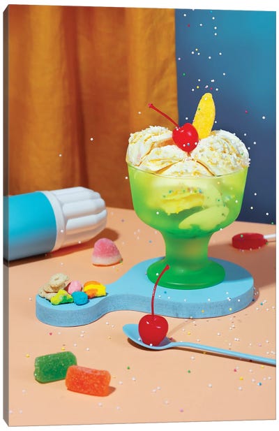 Colorful Ice Cream Canvas Art Print - Ice Cream & Popsicle Art