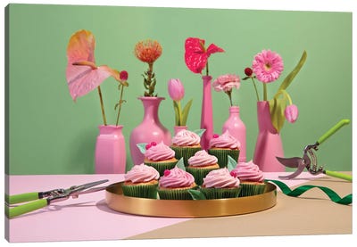 Flower Shop Canvas Art Print - Cake & Cupcake Art