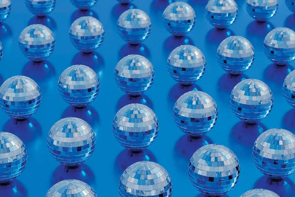 Disco Balls: Disco Ball Metallic Pattern by Pepino de Mar