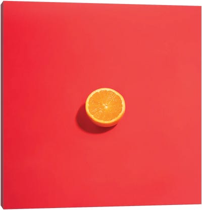 Sliced Orange Canvas Art Print - Orange Art
