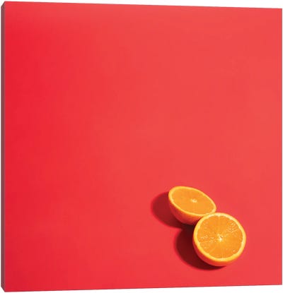Sliced Canvas Art Print - Orange Art