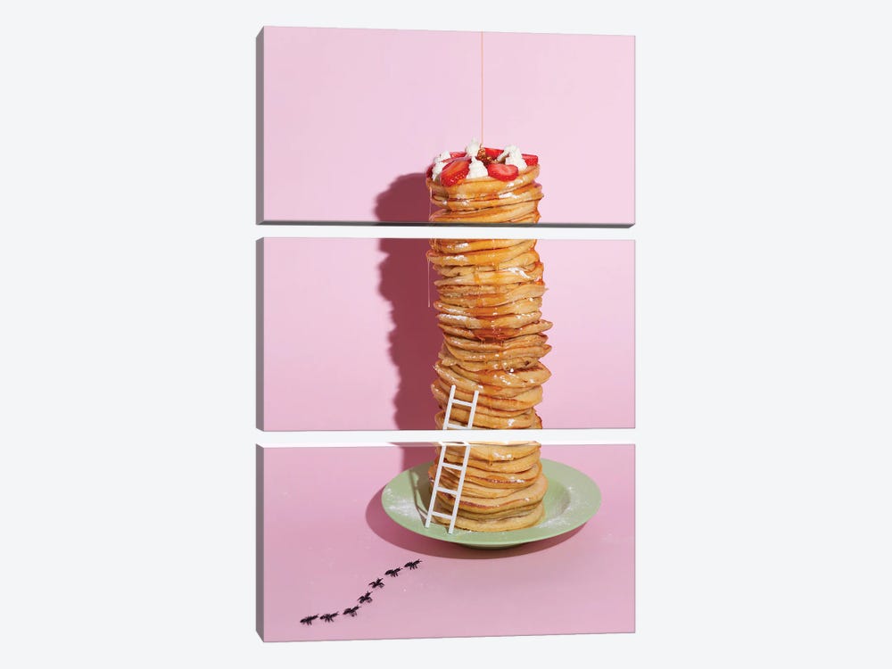 Pancakes Tower by Pepino de Mar 3-piece Canvas Art