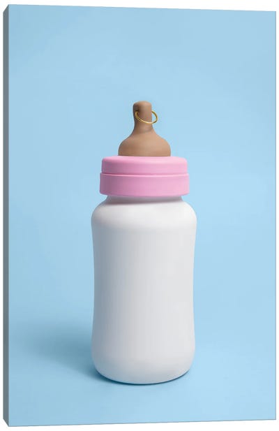 Baby Bottle Canvas Art Print - Pepino de Mar
