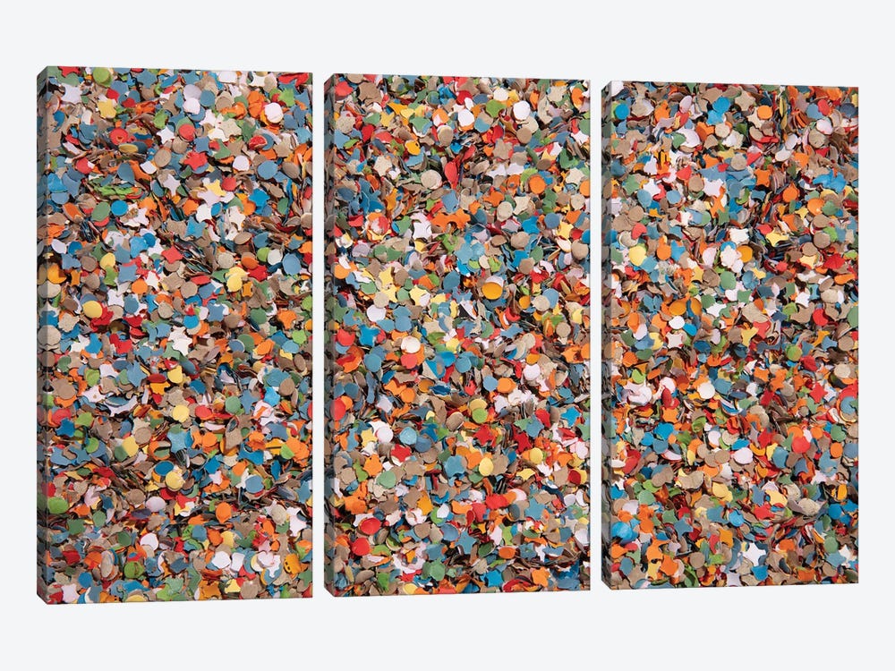Confetti Background by Pepino de Mar 3-piece Canvas Art Print