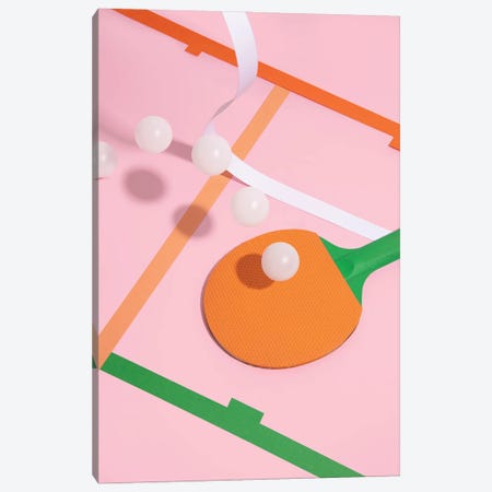 Pink Pong Game Canvas Print #PPM178} by Pepino de Mar Art Print
