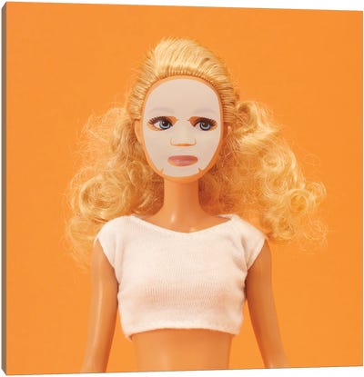 Face Mask Canvas Art Print - Barbie