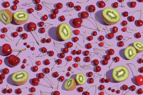 Still Life Photography: Cherries And Kiwis by Pepino de Mar