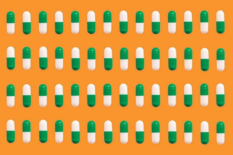 Green Pills by Pepino de Mar wall art