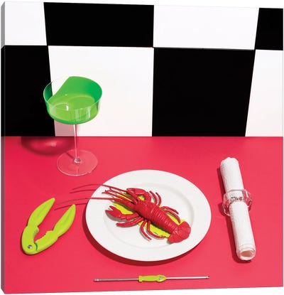 Rich Manners Canvas Art Print - Lobster Art
