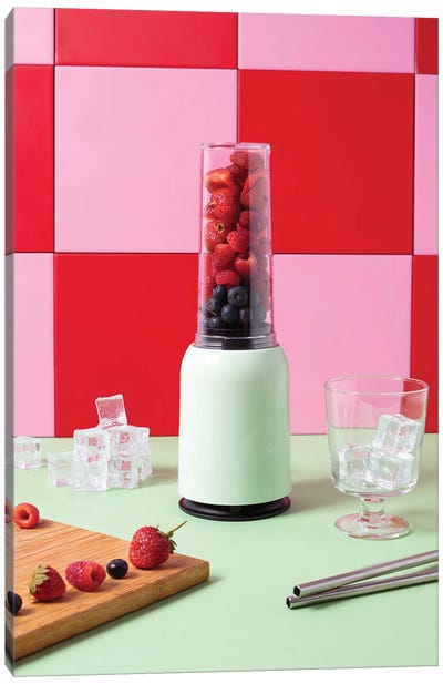 Red Smoothie Canvas Art Print - Berry Art
