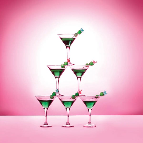 Preppy Pop Art: Happy Hour Mountain by Pepino de Mar